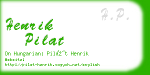 henrik pilat business card